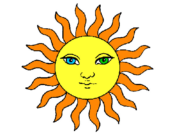 Desenho Sol pintado por LadyNana