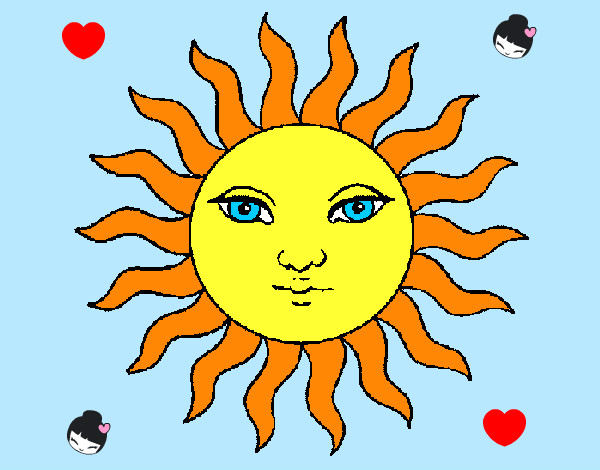 Desenho Sol pintado por SOFIAV