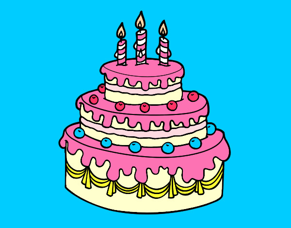 Desenho Torta de Aniversário pintado por steckert