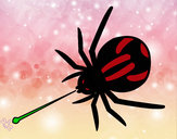 Desenho Aranha veneno expelido pintado por tykt