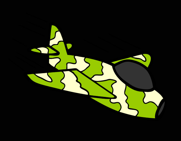 Desenho Avião da camuflagem pintado por Felipe