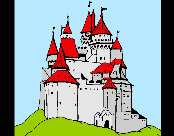 Desenho Castelo medieval pintado por Felipe