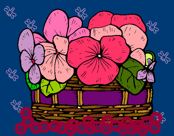 Desenho Cesta de flores 12 pintado por rojenia