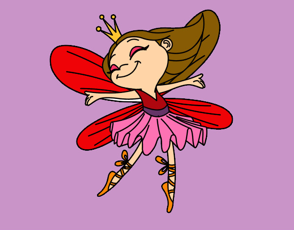 Desenho Fada com alas pintado por Ballerina