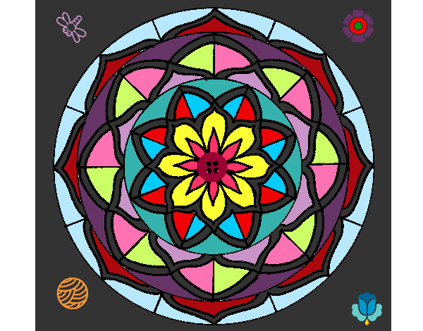 Desenho Mandala 6 pintado por natymagals
