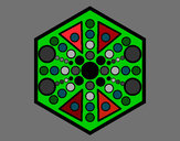 Desenho Mandala hexagonal pintado por mrmafiawar