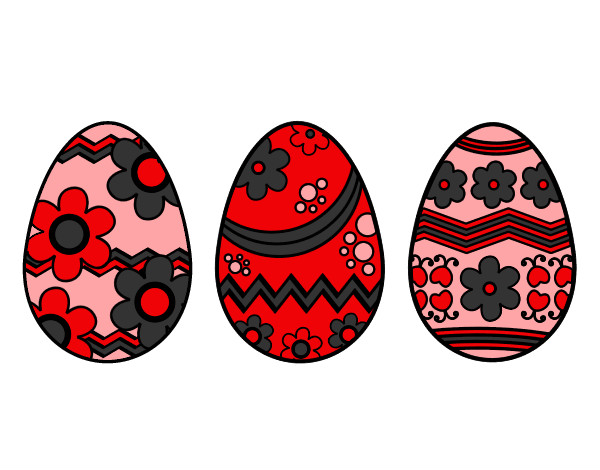Desenho Três ovos de Páscoa pintado por -Ariele-