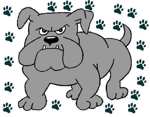 Desenho Cão Bulldog pintado por sk8iza