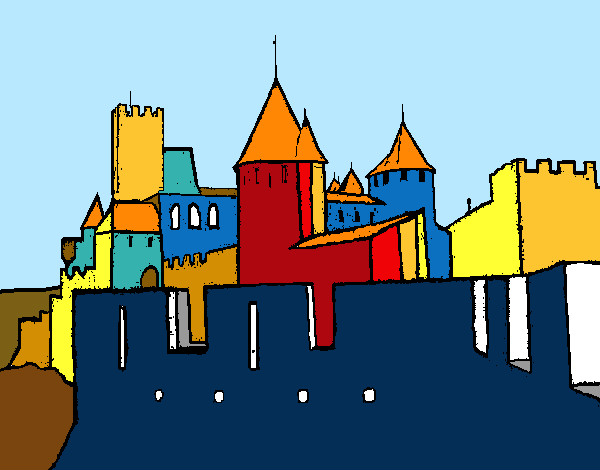 Desenho Castelo antigo pintado por Ivelise