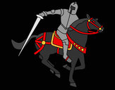Desenho Cavaleiro a cavalo IV pintado por Felipe