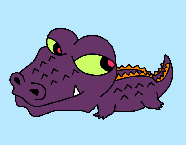 Desenho Crocodilo pequeno pintado por alejandro