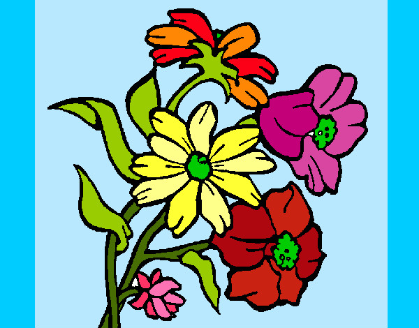 Desenho Flores pintado por jacke