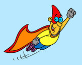 Desenho Super-herói voando pintado por thaysekaua