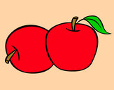 Desenho Dois maçãs pintado por Danielle