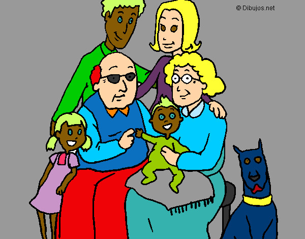 Desenho Família pintado por Natascha