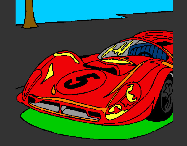 Desenho Automóvel número 5 pintado por Rykar