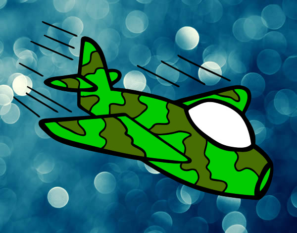 Desenho Avião da camuflagem pintado por ediuilson