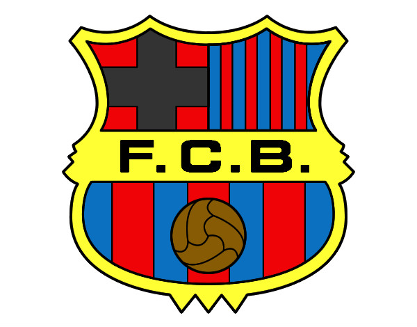 Desenho Emblema do F.C. Barcelona pintado por arturnar