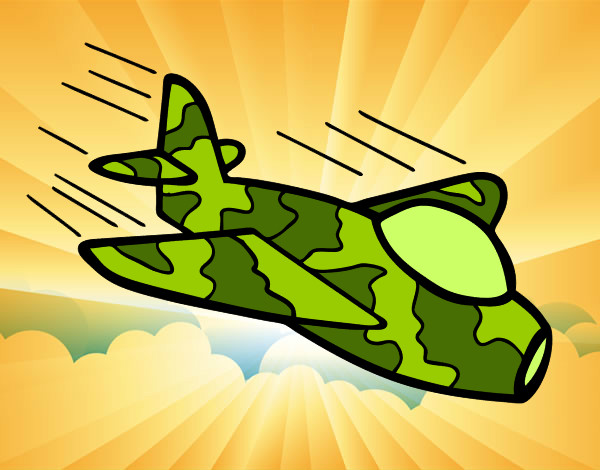 Desenho Avião da camuflagem pintado por Furtado
