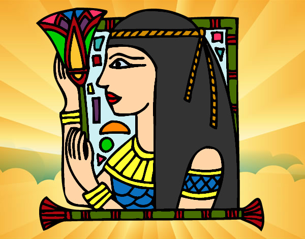 Desenho Cleopatra pintado por lorrane