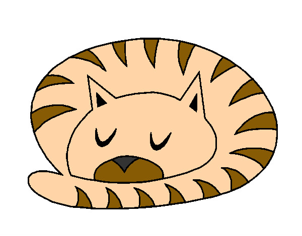 Desenho Gato a dormir pintado por suzani
