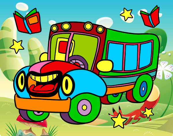 Desenho Ônibus animado pintado por Matheus-F
