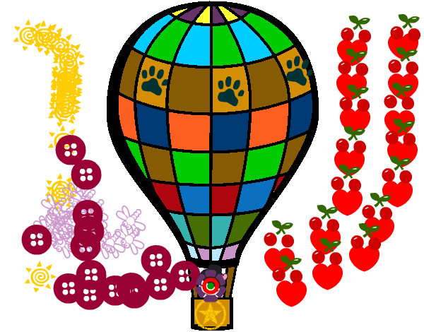 Desenho Balão de ar quente pintado por Biel2005