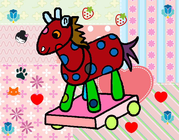 Desenho Cavalo de madeira pintado por MELJU