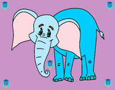 Desenho Elefante feliz pintado por MELJU