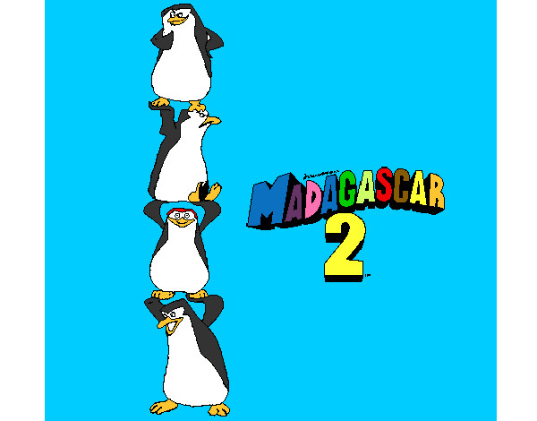 Desenho Madagascar 2 Pingüinos pintado por luizfelipe