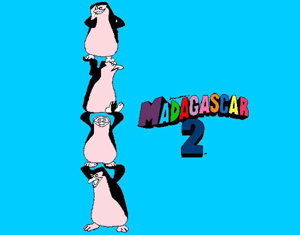 Desenho Madagascar 2 Pingüinos pintado por Pintora