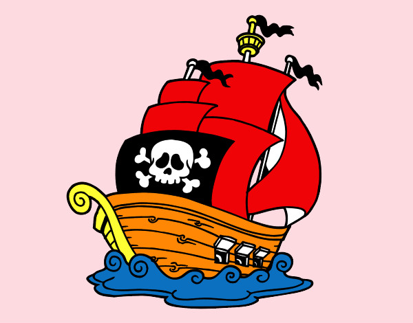 Desenho Navio de piratas pintado por luizfelipe