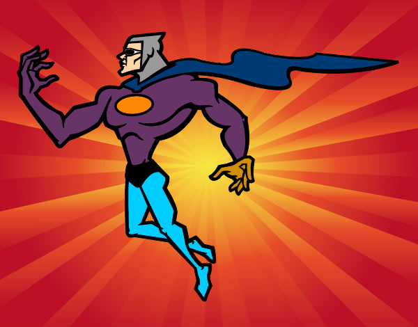 Desenho Super herói poderoso pintado por SergioNeto