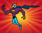 Desenho Super herói poderoso pintado por SergioNeto