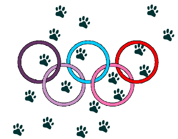 Desenho Argolas dos jogos olimpícos pintado por victo