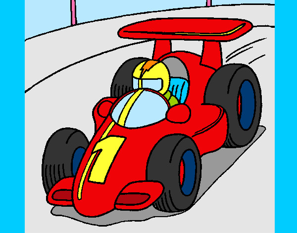 Desenho de Carro de corrida pintado e colorido por Usuário não registrado o  dia 20 de Novembro do 2011
