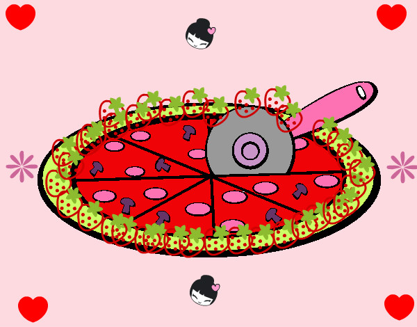 Desenho Pizza pintado por Leandrinha