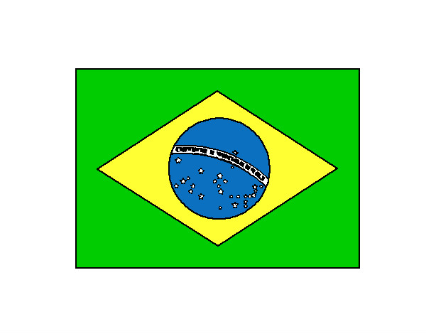 Desenho Brasil pintado por fortinho