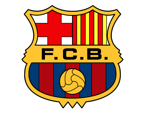 Desenho Emblema do F.C. Barcelona pintado por fortinho