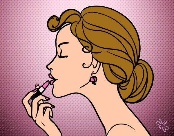 Desenho Maquiagem dos lábios pintado por Izabelinha