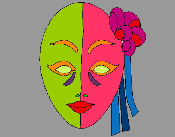Desenho Máscara italiana pintado por Thaiisa