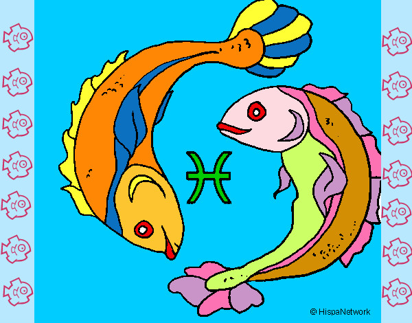 Desenho Pisces pintado por ryttabr