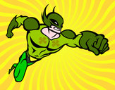 Desenho Super-herói sem uma capa pintado por tykt