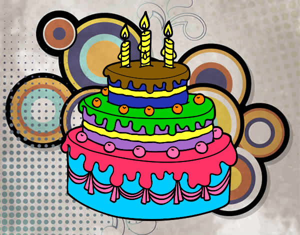 Desenho Torta de Aniversário pintado por Matheus-F