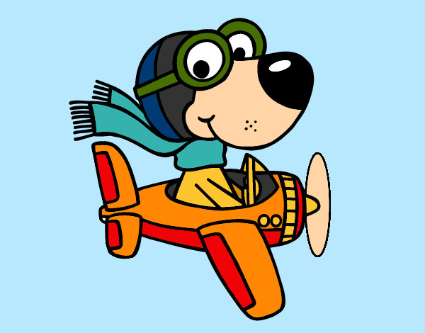 Desenho Cachorro aviador pintado por Cintia