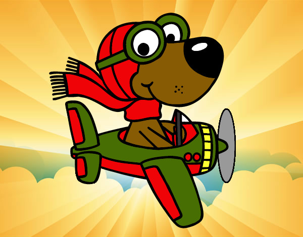 Desenho Cachorro aviador pintado por tykt