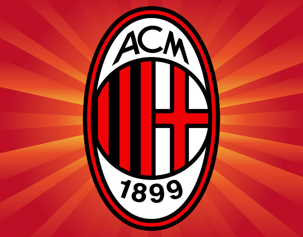 Desenho Emblema do AC Milan pintado por LucianoNG