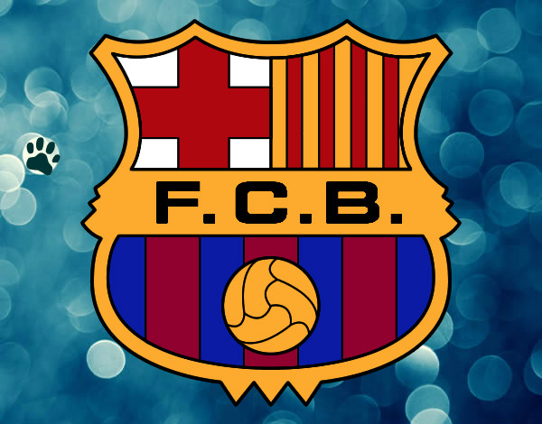 Desenho Emblema do F.C. Barcelona pintado por LucianoNG