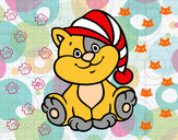 Desenho Gato com chapéu pintado por wrebecchi