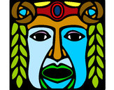 Desenho Máscara Maia pintado por vycklinda